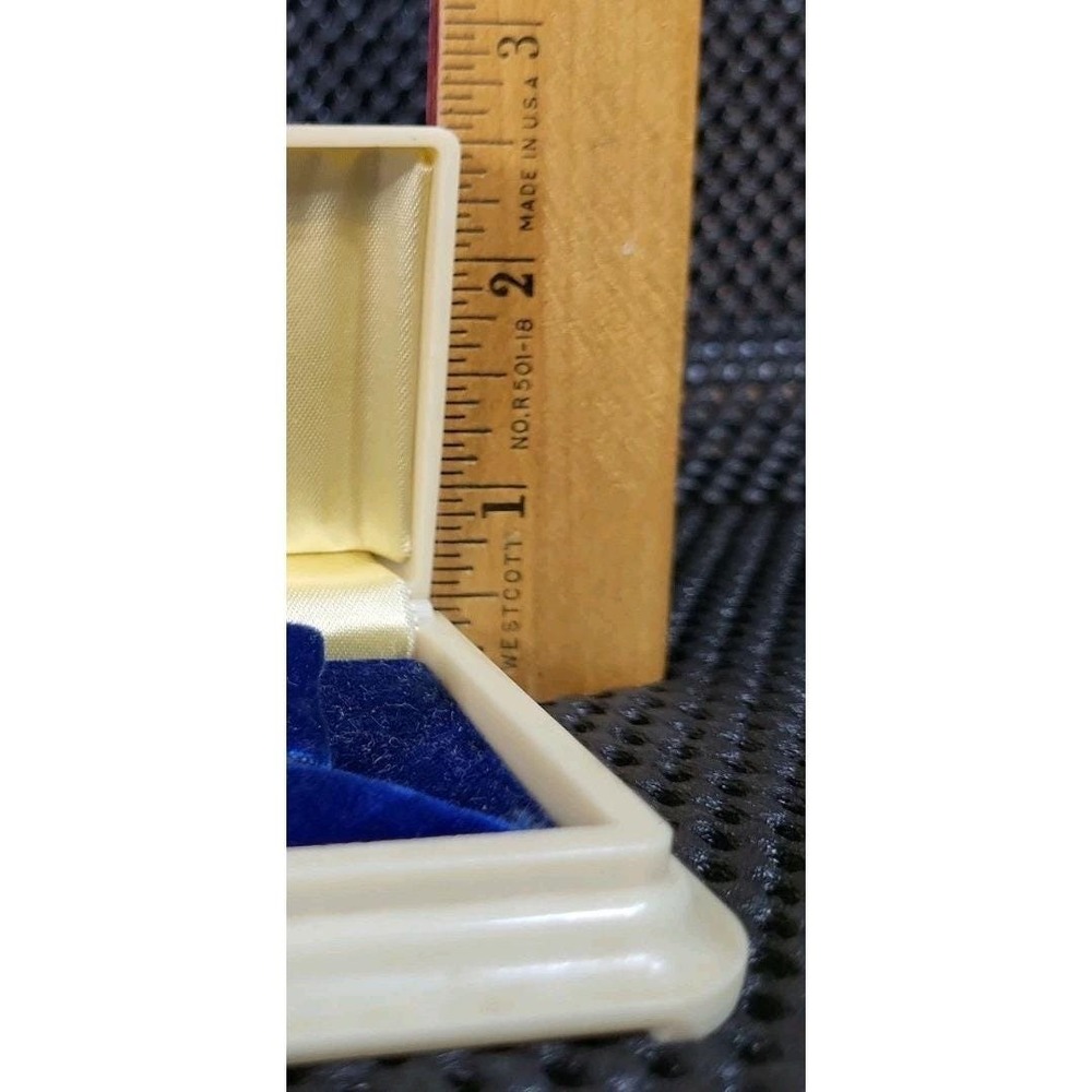 VintageHamilton Celluloid Presentation Wrist Watch Box Blue Velvet Interior NICE - Picture 13 of 13